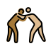 men wrestling: medium-dark skin tone, medium-light skin tone Discord emoji — free static PNG download