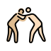 men wrestling: medium-light skin tone, light skin tone Discord emoji — free static PNG download