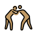 men wrestling: medium skin tone Discord emoji — free static PNG download