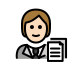 office worker: light skin tone Discord emoji — free static PNG download