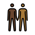 people holding hands: dark skin tone, medium-dark skin tone Discord emoji — free static PNG download
