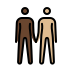 people holding hands: dark skin tone, medium-light skin tone Discord emoji — free static PNG download
