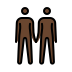 people holding hands: dark skin tone Discord emoji — free static PNG download