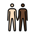 people holding hands: light skin tone, dark skin tone Discord emoji — free static PNG download