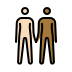 people holding hands: light skin tone, medium-dark skin tone Discord emoji — free static PNG download