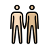 people holding hands: light skin tone, medium-light skin tone Discord emoji — free static PNG download