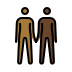 people holding hands: medium-dark skin tone, dark skin tone Discord emoji — free static PNG download