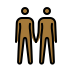 people holding hands: medium-dark skin tone Discord emoji — free static PNG download