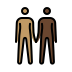 people holding hands: medium skin tone, dark skin tone Discord emoji — free static PNG download