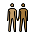 people holding hands: medium skin tone, medium-dark skin tone Discord emoji — free static PNG download
