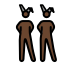 people with bunny ears: dark skin tone Discord emoji — free static PNG download
