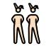 people with bunny ears: light skin tone Discord emoji — free static PNG download
