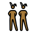 people with bunny ears: medium-dark skin tone Discord emoji — free static PNG download