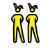 people with bunny ears: medium-light skin tone, medium skin tone Discord emoji — free static PNG download