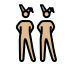 people with bunny ears: medium-light skin tone Discord emoji — free static PNG download