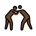 people wrestling: dark skin tone Discord emoji — free static PNG download