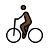 person biking: dark skin tone Discord emoji — free static PNG download
