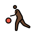 person bouncing ball: dark skin tone Discord emoji — free static PNG download