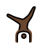 person cartwheeling: dark skin tone Discord emoji — free static PNG download