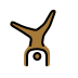 person cartwheeling: medium-dark skin tone Discord emoji — free static PNG download