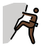 person climbing: dark skin tone Discord emoji — free static PNG download