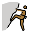 person climbing: medium-dark skin tone Discord emoji — free static PNG download