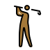person golfing: medium-dark skin tone Discord emoji — free static PNG download