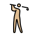 person golfing: medium-light skin tone Discord emoji — free static PNG download