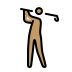 person golfing: medium skin tone Discord emoji — free static PNG download