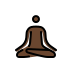 person in lotus position: dark skin tone Discord emoji — free static PNG download