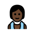 person in steamy room: dark skin tone Discord emoji — free static PNG download