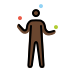 person juggling: dark skin tone Discord emoji — free static PNG download