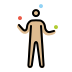 person juggling: medium-light skin tone Discord emoji — free static PNG download