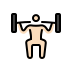 person lifting weights: light skin tone Discord emoji — free static PNG download