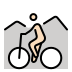 person mountain biking: light skin tone Discord emoji — free static PNG download