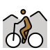 person mountain biking: medium-dark skin tone Discord emoji — free static PNG download