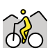 person mountain biking Discord emoji — free static PNG download