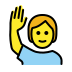 person raising hand Discord emoji — free static PNG download