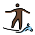 person surfing: dark skin tone Discord emoji — free static PNG download