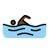 person swimming: dark skin tone Discord emoji — free static PNG download