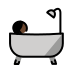 person taking bath: dark skin tone Discord emoji — free static PNG download
