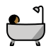 person taking bath: medium-dark skin tone Discord emoji — free static PNG download
