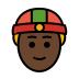 person with skullcap: dark skin tone Discord emoji — free static PNG download