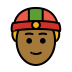 person with skullcap: medium-dark skin tone Discord emoji — free static PNG download