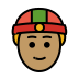 person with skullcap: medium skin tone Discord emoji — free static PNG download