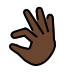 pinching hand: dark skin tone Discord emoji — free static PNG download