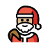 Santa Claus: medium-light skin tone Discord emoji — free static PNG download