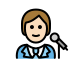 singer: light skin tone Discord emoji — free static PNG download
