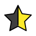 star with left half black Discord emoji — free static PNG download