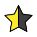 star with right half black Discord emoji — free static PNG download